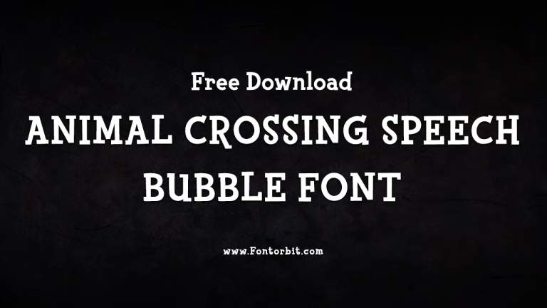 Animal Crossing Speech Bubble Font