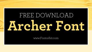 Archer Font Free Download