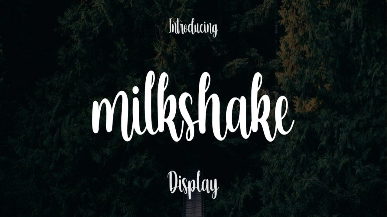 Category Of The Milkshake Font