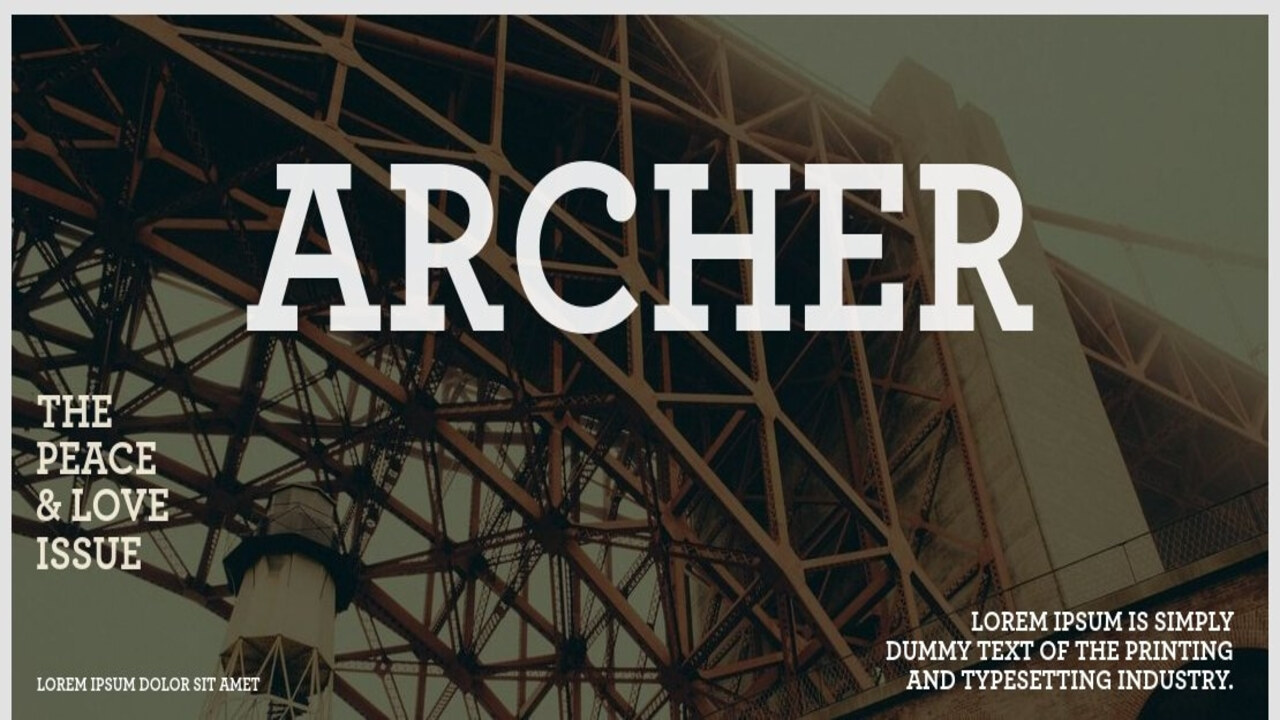 Type Of The Archer Font (Font Family)