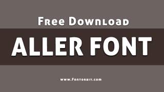 Aller Font Free Download