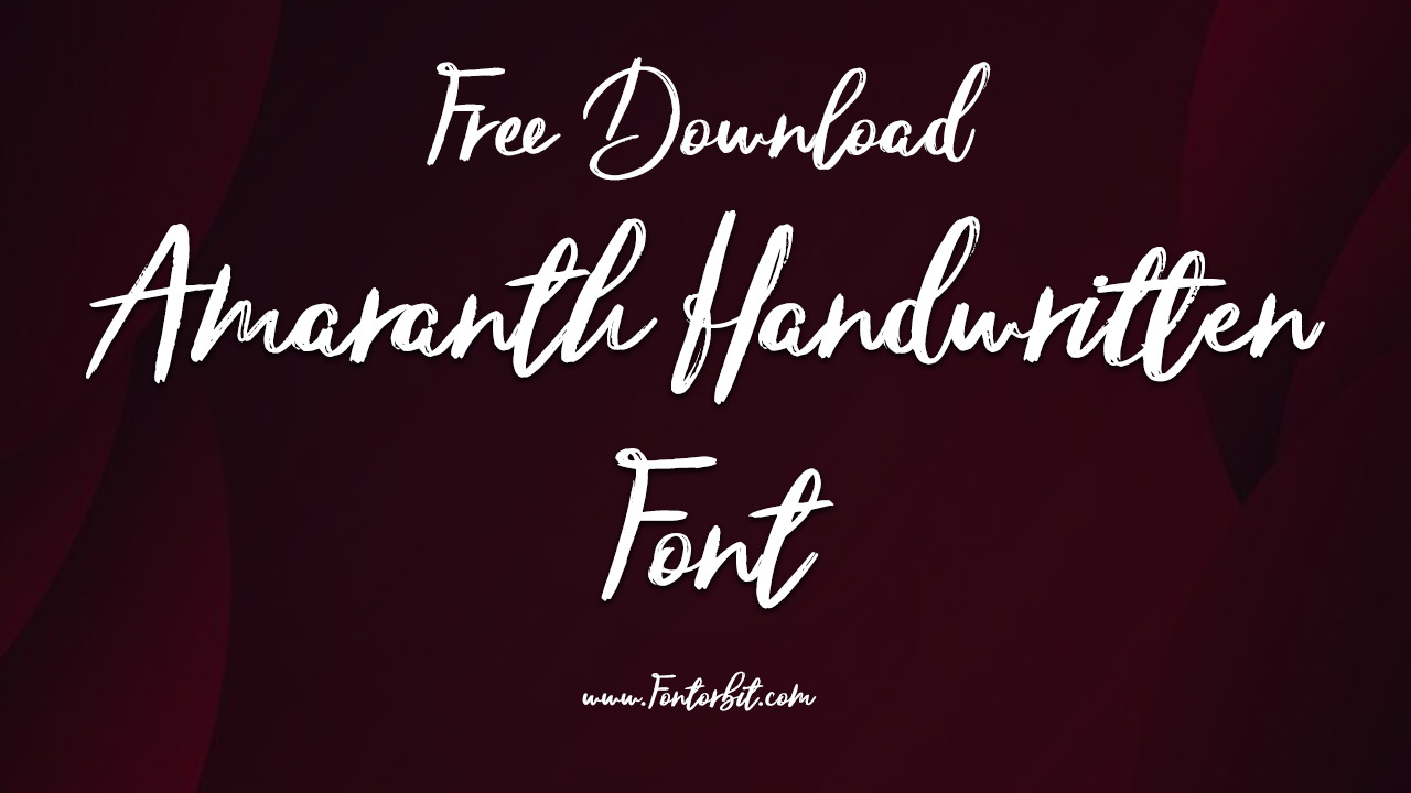 Amaranth Handwritten Font