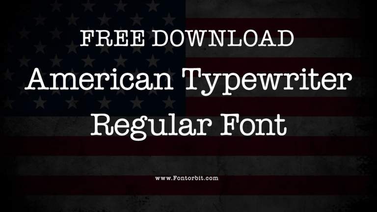 American Typewriter Regular Font