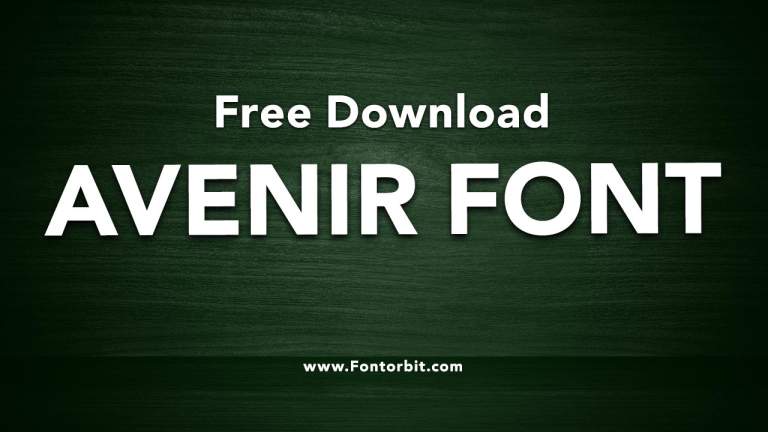 Avenir Font Free Download