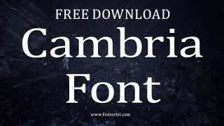 Cambria Font Free Download