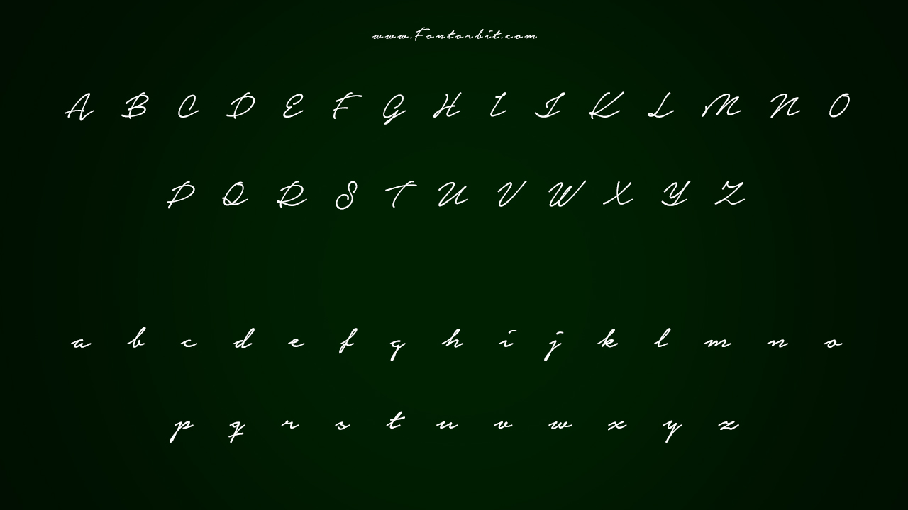 a white handwritten font on a black background