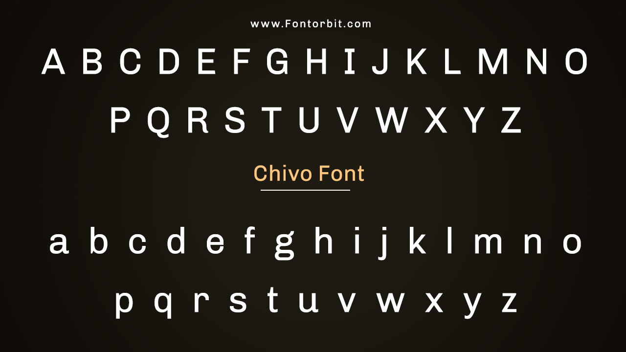 Chivo Font Family Includes