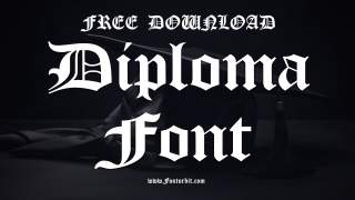 Diploma Font Free Download