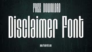 Disclaimer Font Free Download