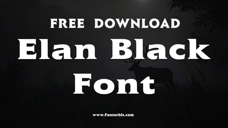 Elan Black Font Free Download