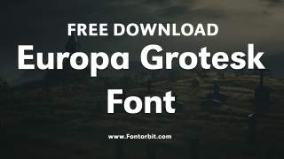 Europa Grotesk Font Free Download