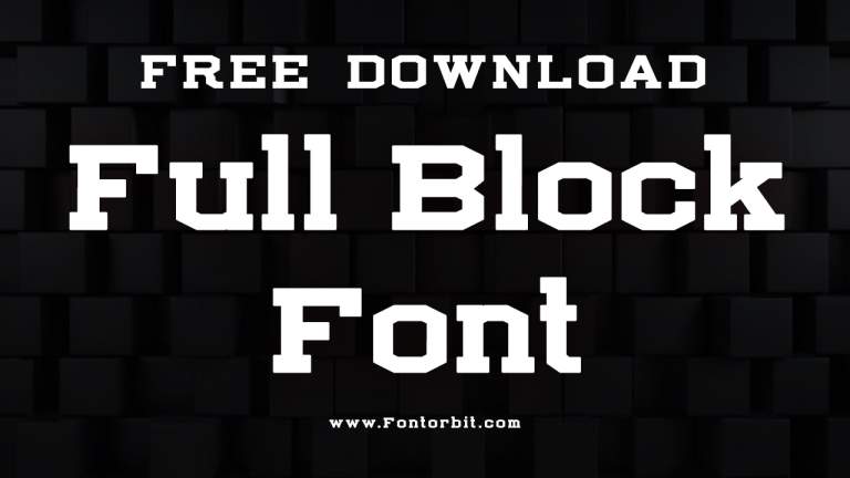 Full Block Font Free Download