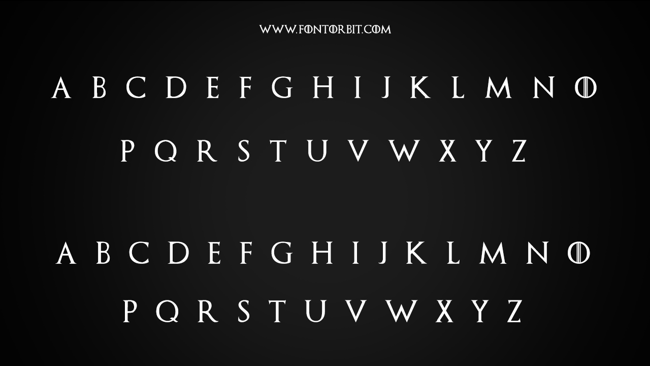 Game Of Thrones Font Family Includes