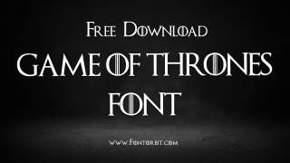 Game Of Thrones Font Free Download