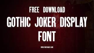 Gothic Joker Display Font Free Download