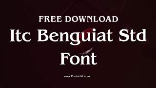 ITC Benguiat Std Font Free Download