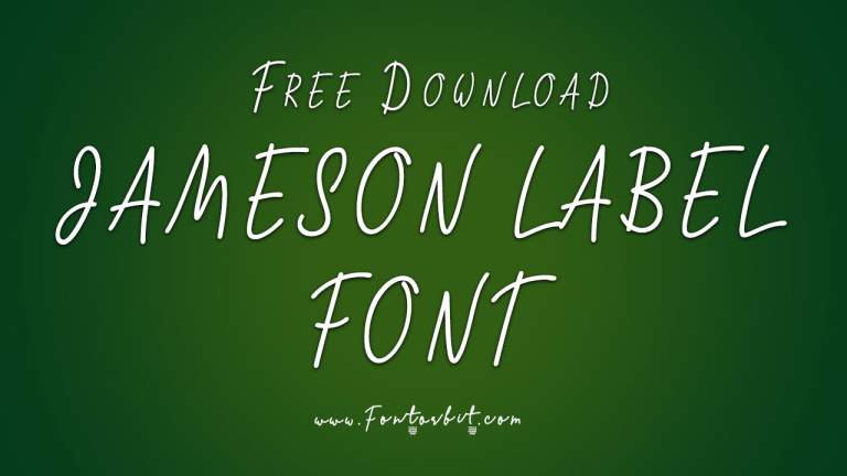 Jameson Label Font Free Download