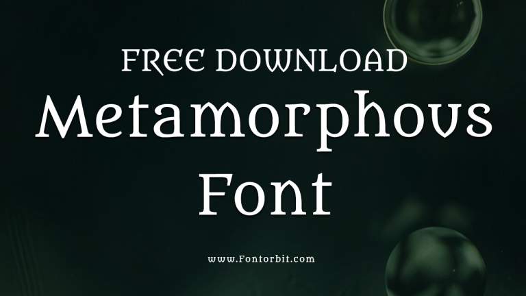 Metamorphous Font