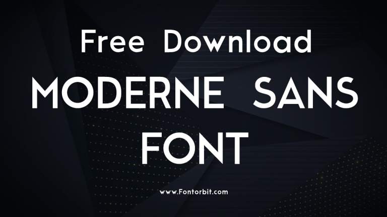 Moderne Sans Font