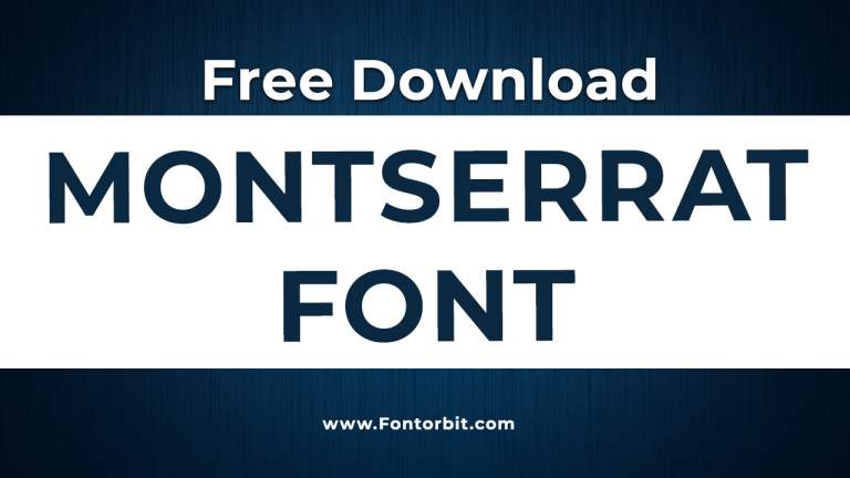 Montserrat Font Free Download