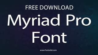 Myriad Pro Font Free Donwload