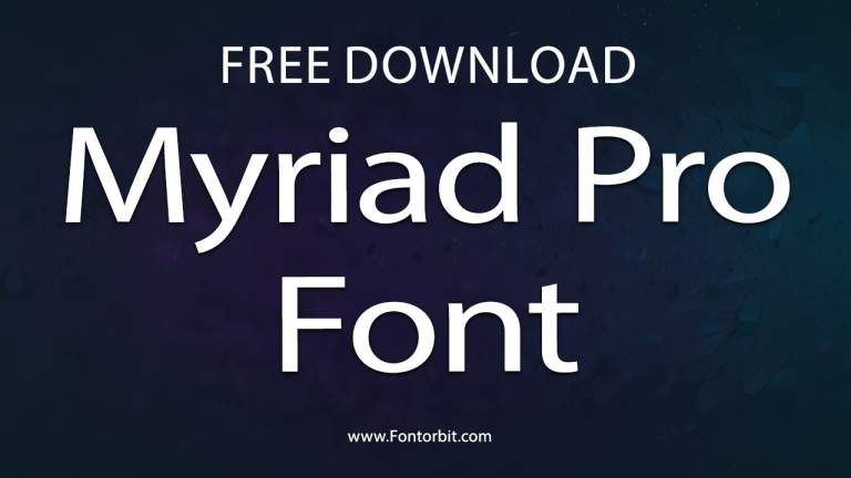 Myriad Pro Font Free Donwload