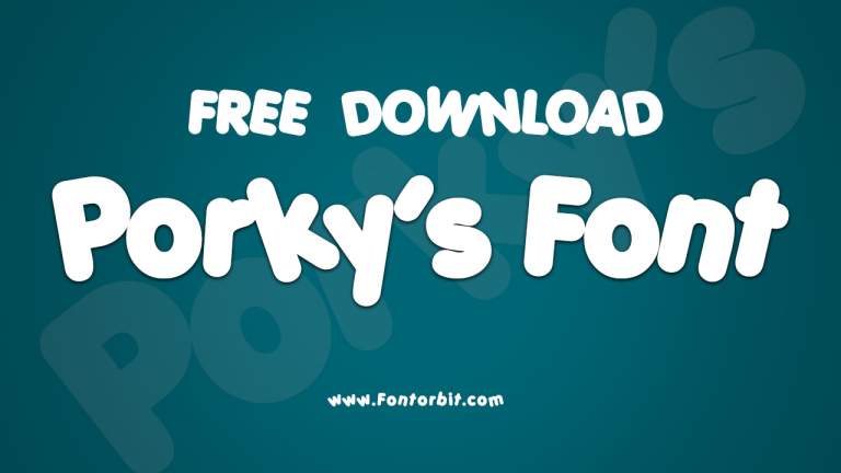 Porky’s Font Free Download