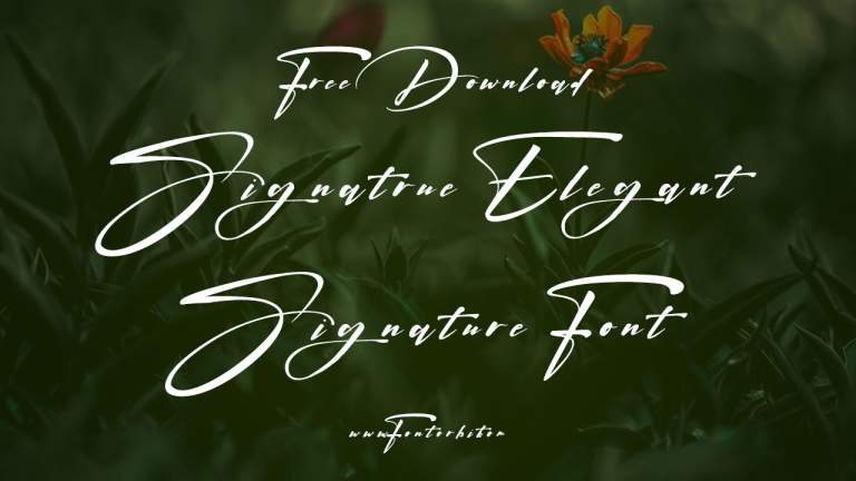 Signatrue Elegant Signature Font