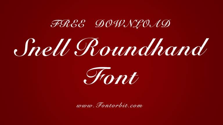 Snell Roundhand Font Free Download