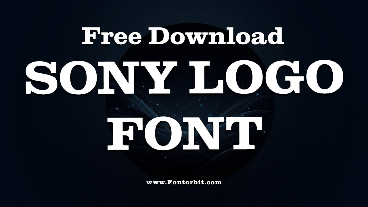 Sony Logo Font