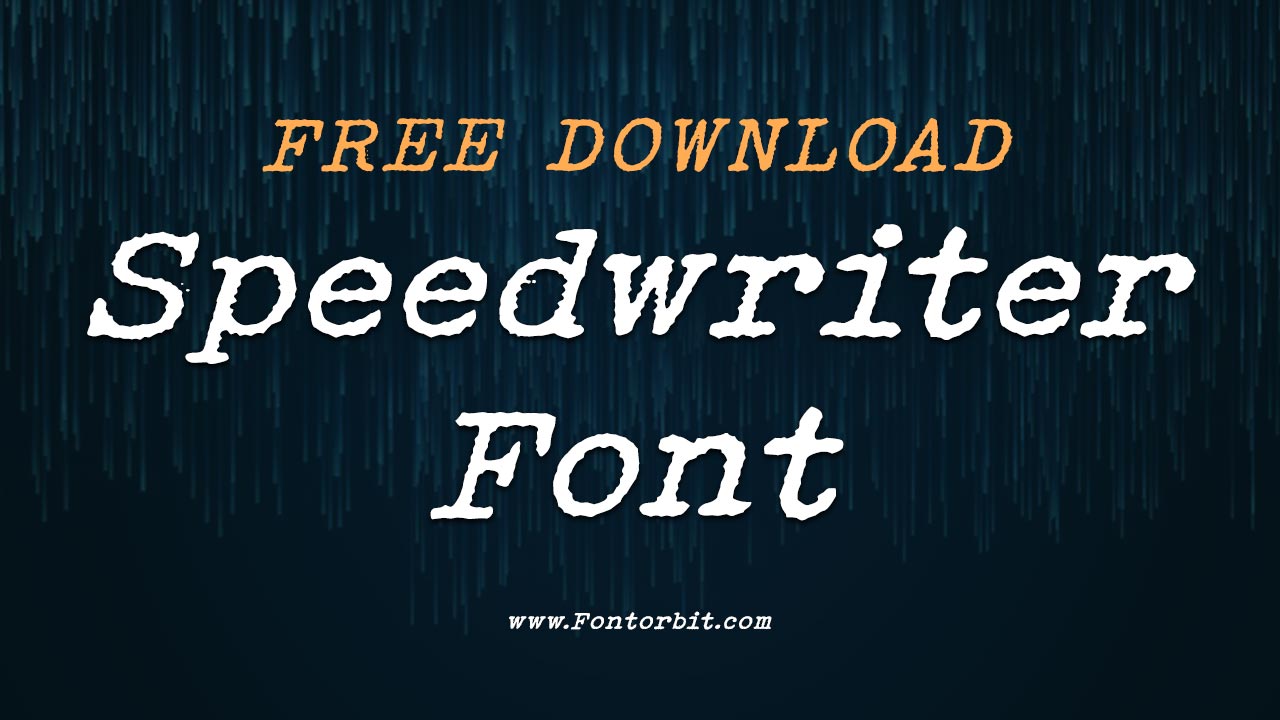 Speedwriter Font