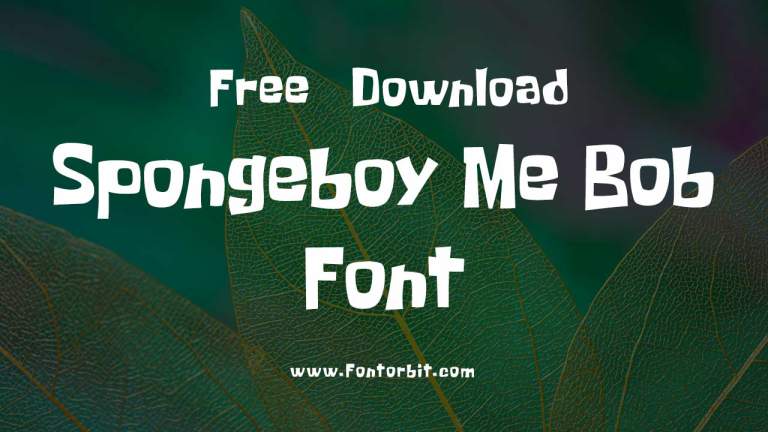 Spongeboy Me Bob Font Free Download