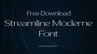 Streamline Moderne Font Free Download