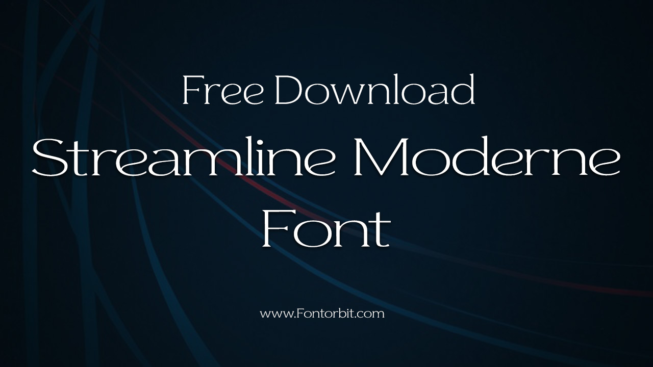 Streamline Moderne Font