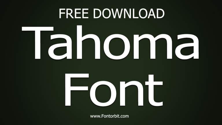 Tahoma Font