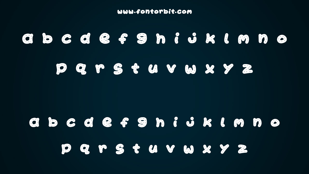 The Kawaii Stitch Font Family Includes