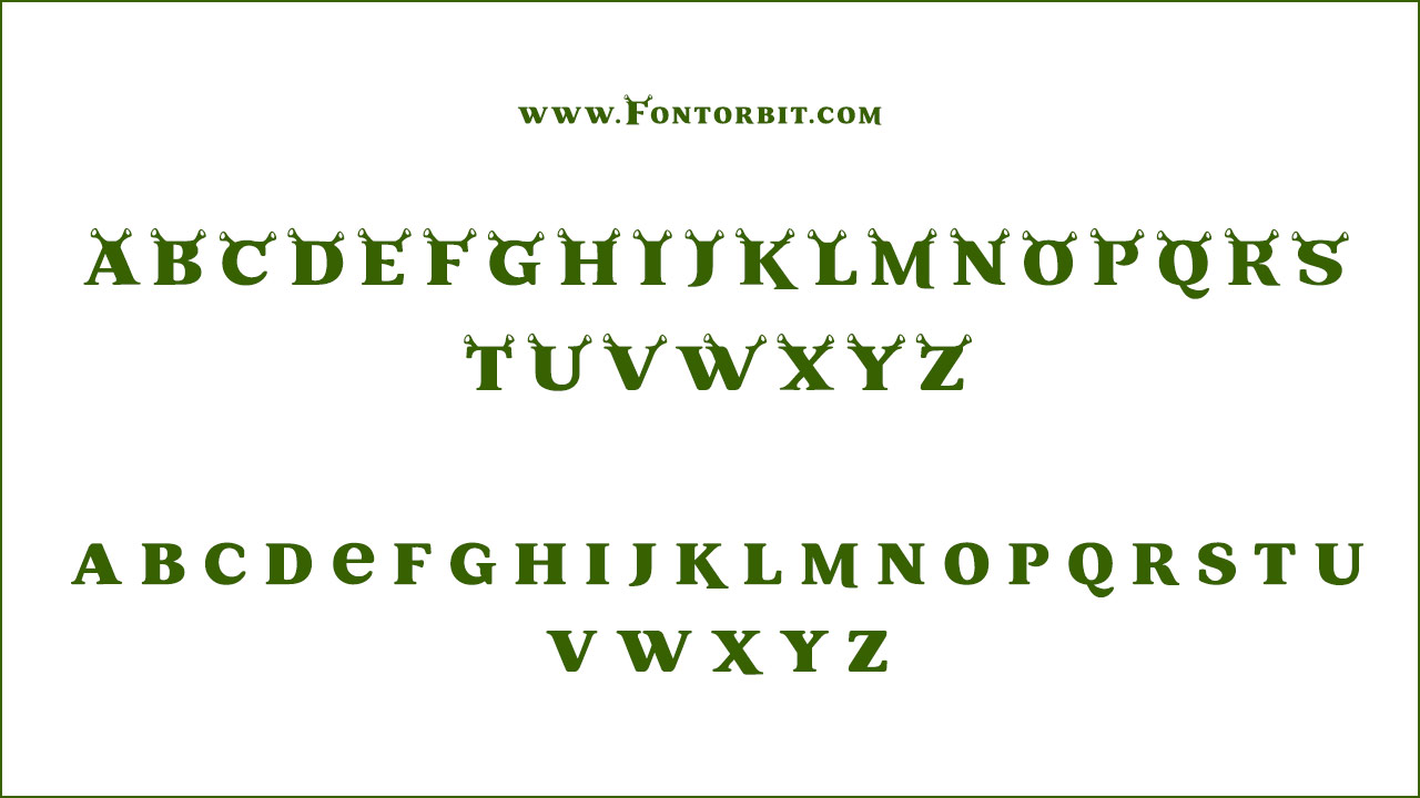 The Shrek Font Family Includes