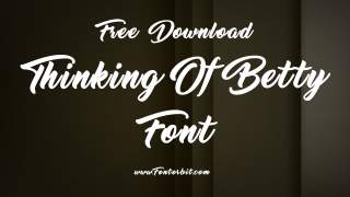 Thinking Of Betty Font Free Download