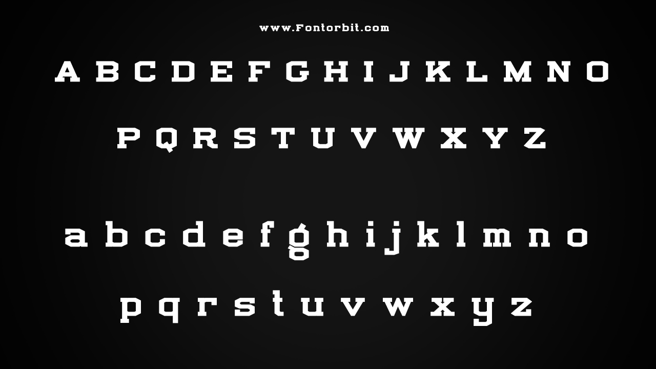 Type Of The Full Block Font (Font Family)