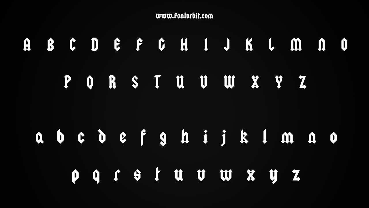 Types In The AC/DC Font Family