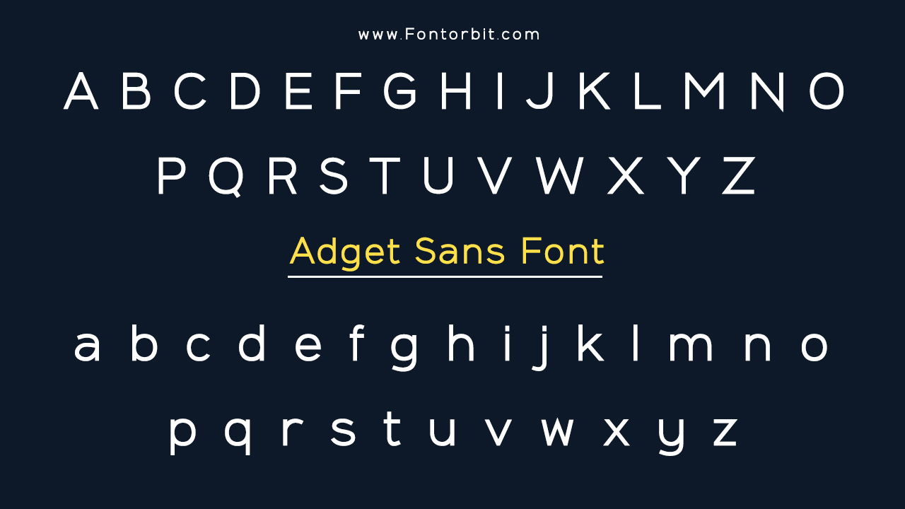 Adget Sans Family Includes