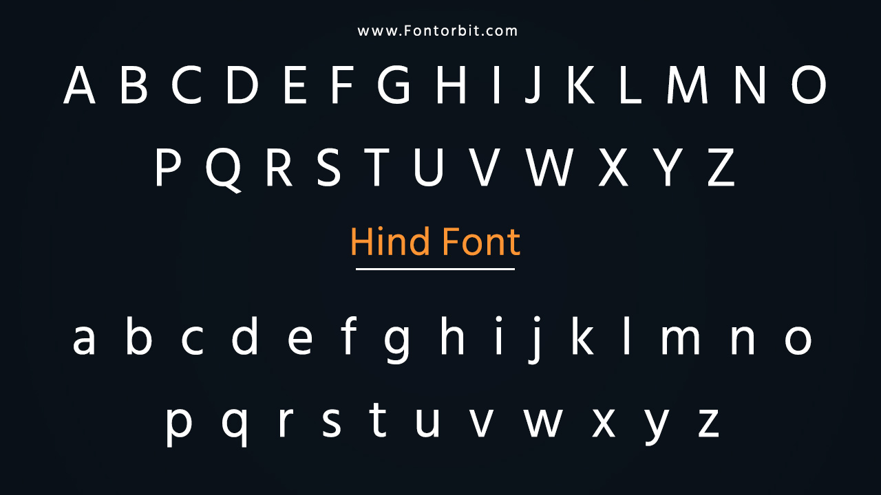 Hind Font Family Includes