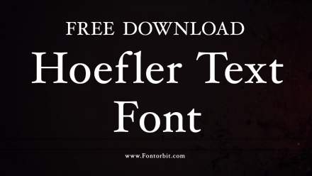 Hoefler Text Font Free Download