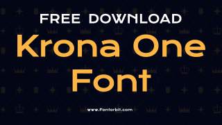 Krona One Font: Free Download