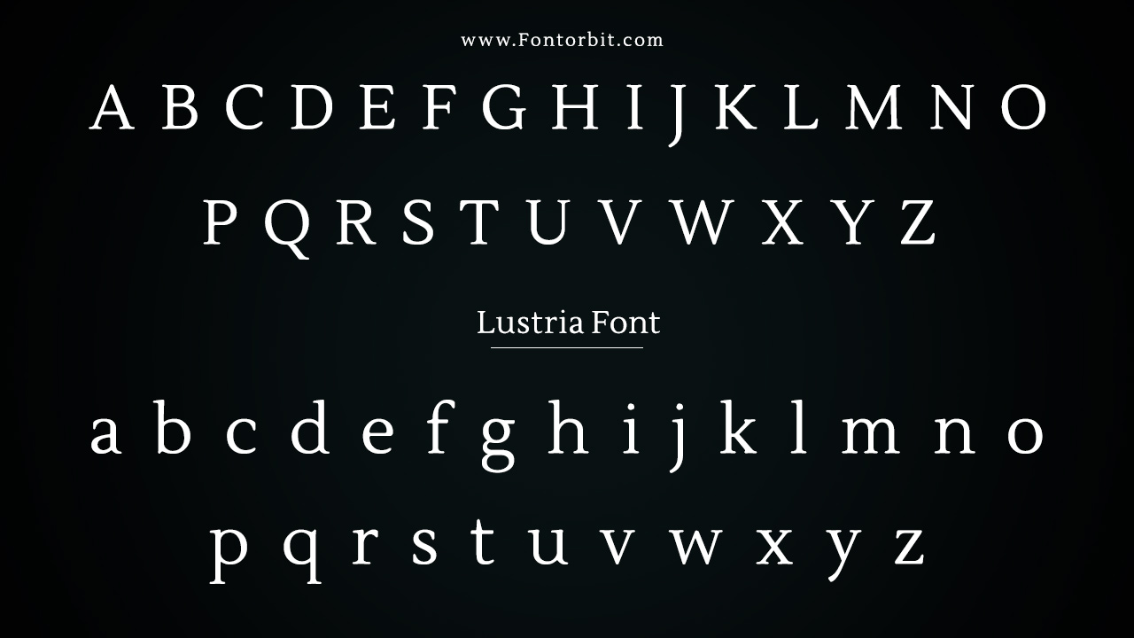 Lustria Font Family Includes