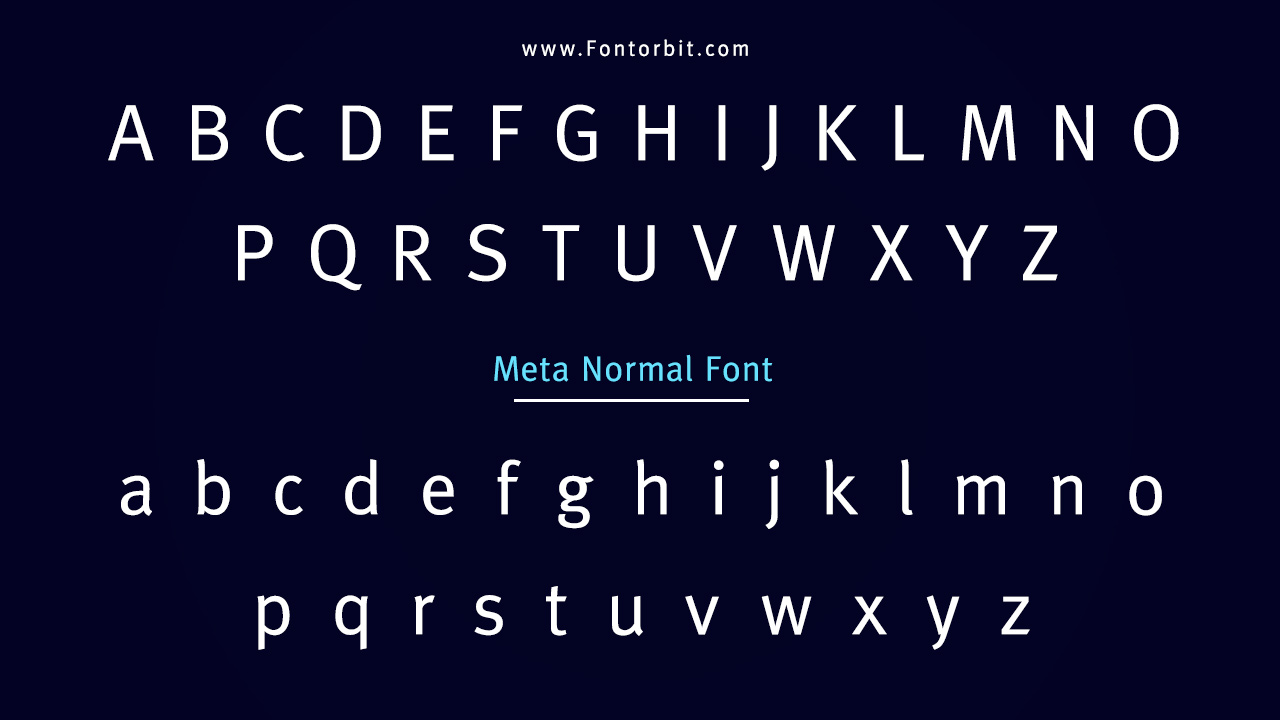 Meta Normal Font Family Includes