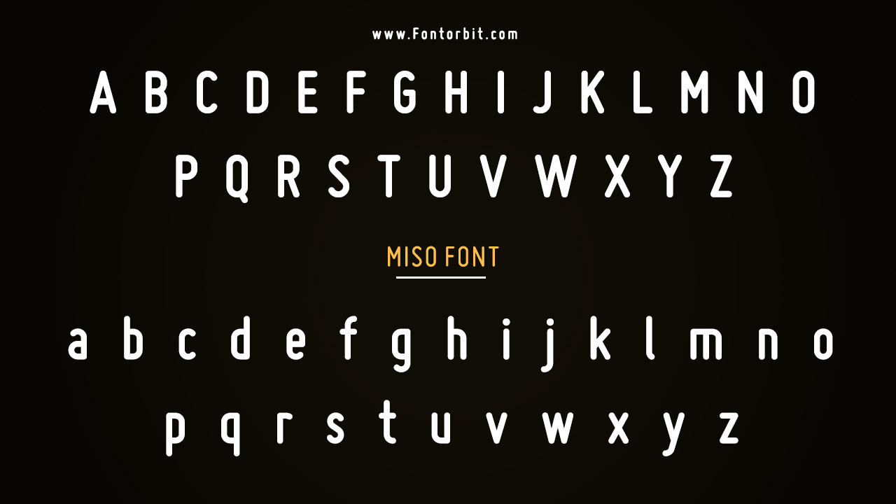 Miso Font Family Includes