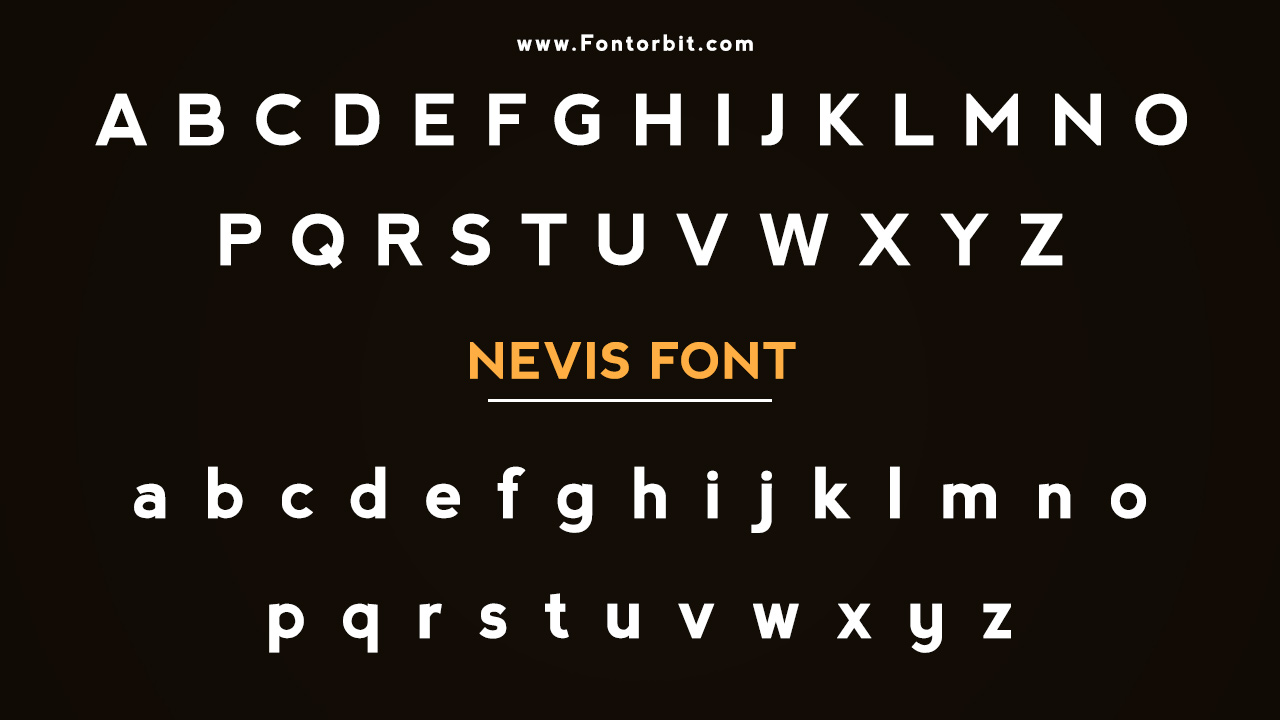 Nevis Font Family Includes