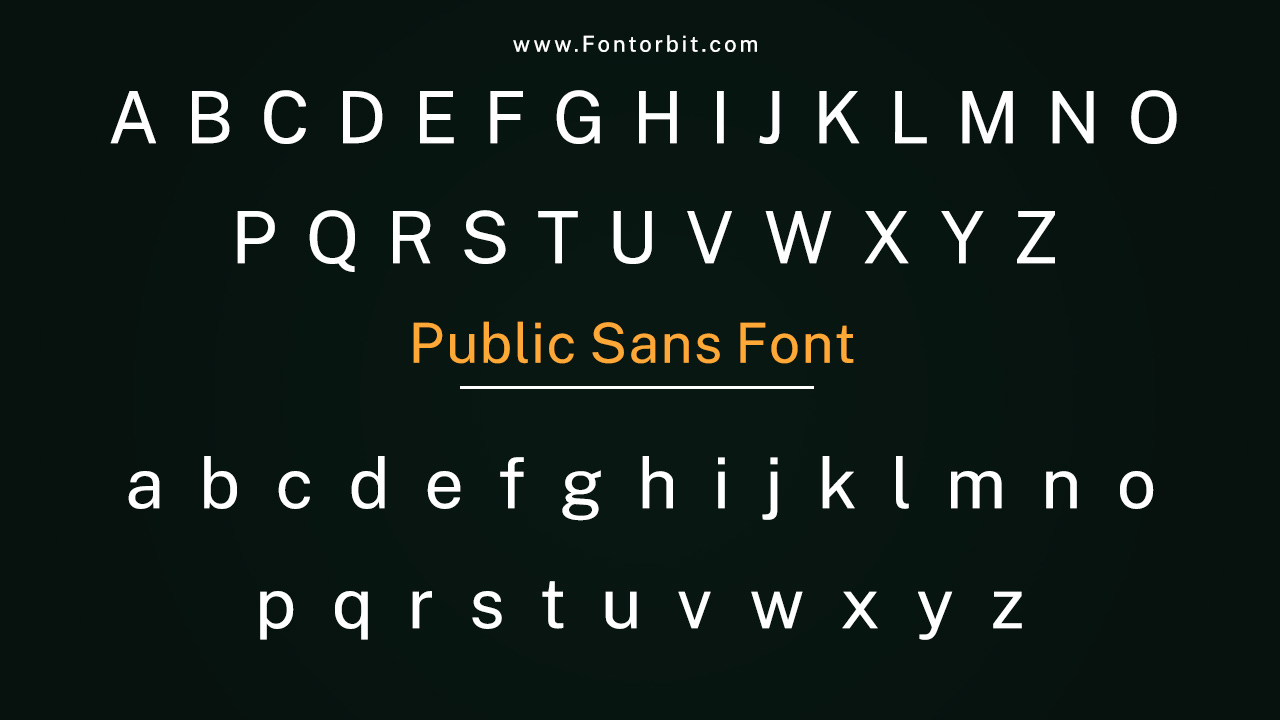 Public Sans Font Family Includes