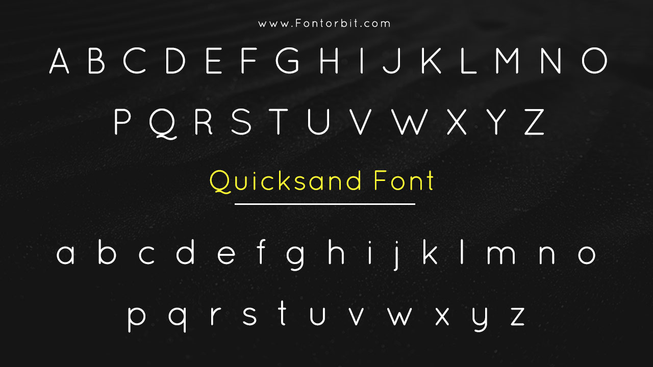 Quicksand Font Family Includes